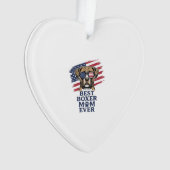 Beste Boxer Moeder Ooit Patriottisch Hond Shirt On Ornament (voorkant)