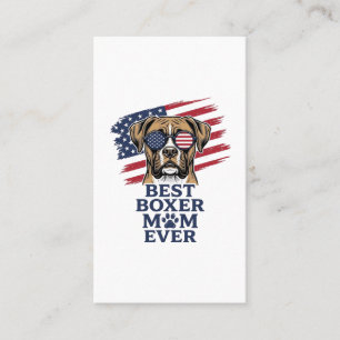 Beste Boxer Moeder Ooit Patriottisch Hond Shirt On Visitekaartje