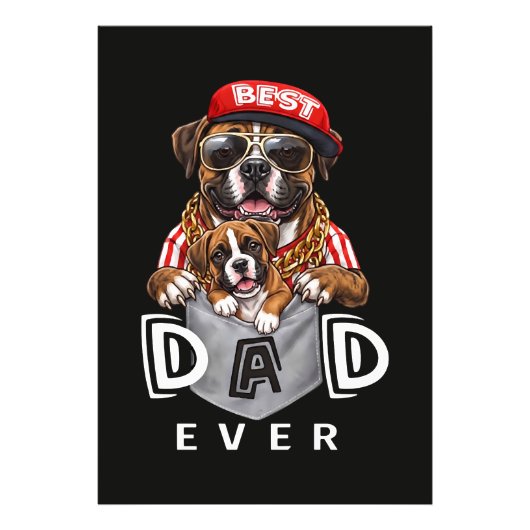 Beste Boxer Vader Ooit Foto Afdruk (Voorkant)