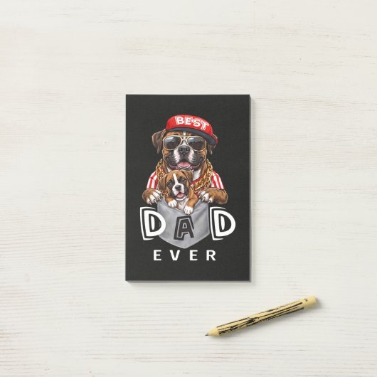 Beste Boxer Vader Ooit Post-it® Notes (Op bureau)