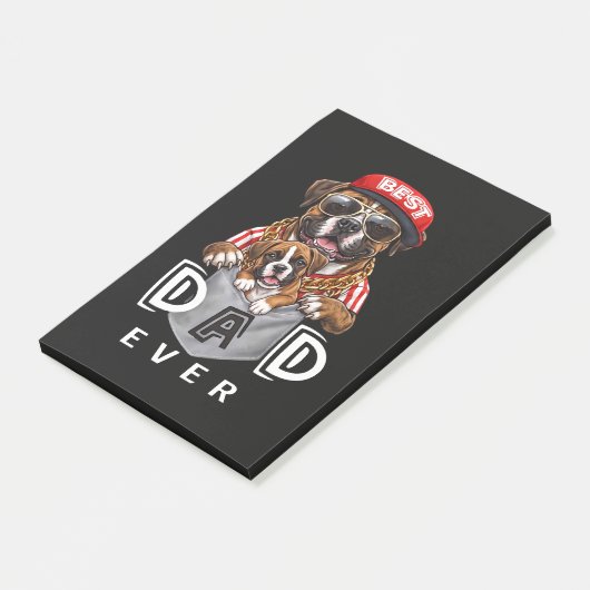 Beste Boxer Vader Ooit Post-it® Notes (Schuin)