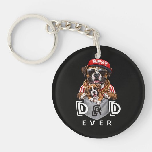 Beste Boxer Vader Ooit Sleutelhanger (Voorkant)