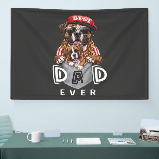 Beste Boxer Vader Ooit Spandoek (Beurs)