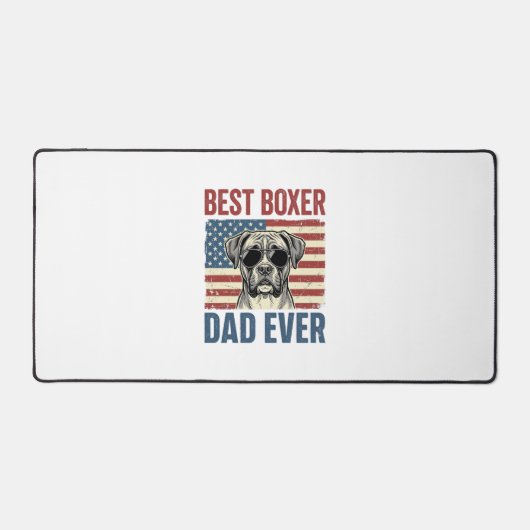 Beste Boxer Vader Ooit Vintage Hond Bureaumat (Voorkant)