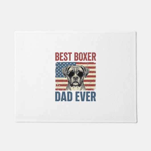 Beste Boxer Vader Ooit Vintage Hond Deurmat (Voorkant)