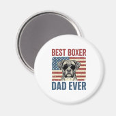 Beste Boxer Vader Ooit Vintage Hond Magneet (Voorkant / Achterkant)