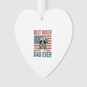 Beste Boxer Vader Ooit Vintage Hond Ornament (voorkant)