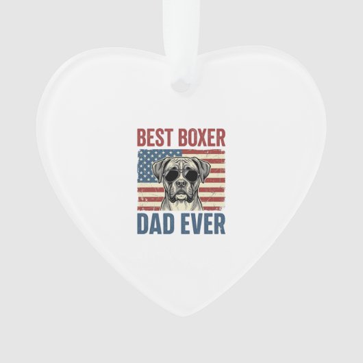 Beste Boxer Vader Ooit Vintage Hond Ornament (voorkant)