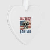Beste Boxer Vader Ooit Vintage Hond Ornament (voorkant)