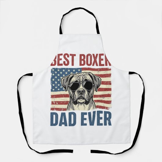 Beste Boxer Vader Ooit Vintage Hond Schort (Voorkant)