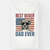 Beste Boxer Vader Ooit Vintage Hond Spandoek (Verticaal)