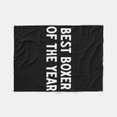 Beste Boxer Van Het Jaar  Fleece Deken (Voorkant (Horizontaal))