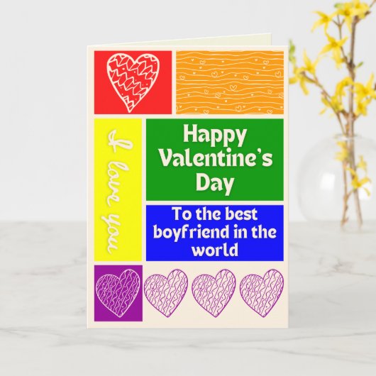Beste Boyvriend LGBT Pride Thleed Valentijn Card Kaart (Gele Bloem)