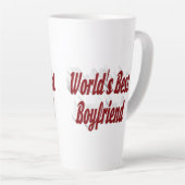 Beste Boyvriend met boeroendtekst Latte Mok (Rechterhoek)