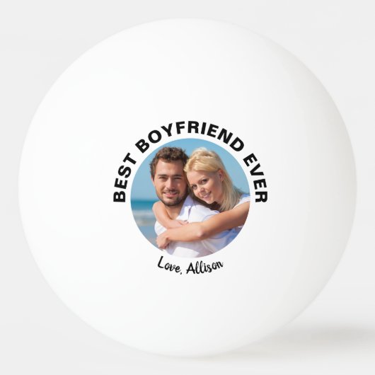 Beste Boyvriend ooit foto Pingpongbal (Voorkant)