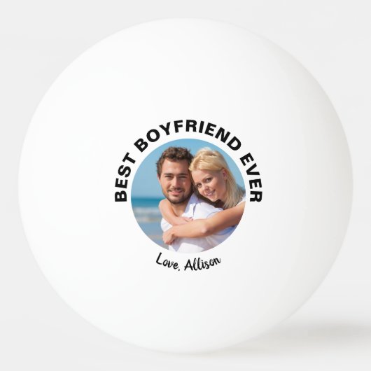 Beste Boyvriend ooit foto Pingpongbal (Achterkant)