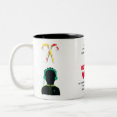 Beste Boyvriend ooit, Koel jong man met headset Tweekleurige Koffiemok (Links)