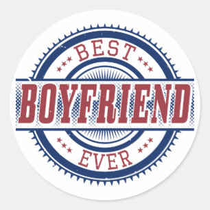 Beste boyvriend-ooit-sticker ronde sticker