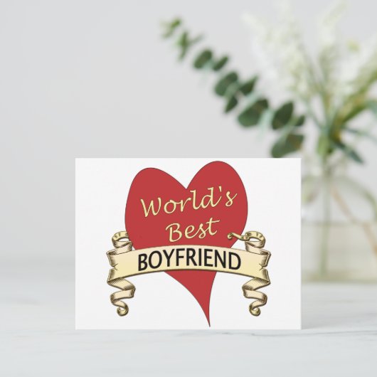Beste Boyvriendin ter wereld Briefkaart (Staand voorkant)