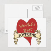 Beste Boyvriendin ter wereld Briefkaart (Voorkant / Achterkant)