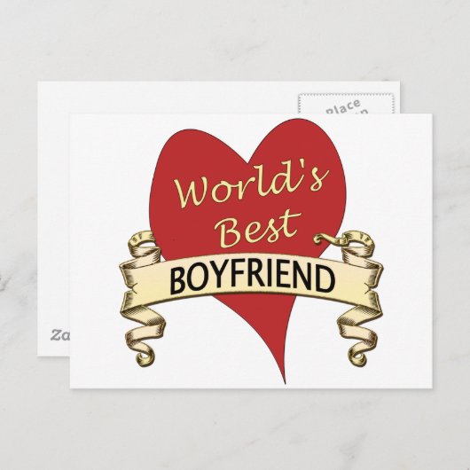 Beste Boyvriendin ter wereld Briefkaart (Voorkant / Achterkant)