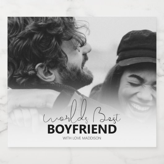 Beste boyvriendin van werelden bier etiket (Enkel label)