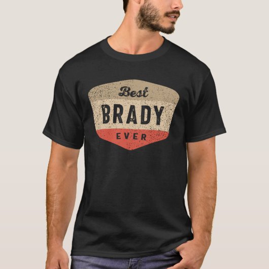 Beste Brady ooit grappige naam Brady T-shirt (Voorkant)