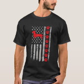 Beste brandweerman Dachshund Mam Pap Ooit Amerikaa T-shirt (Voorkant)