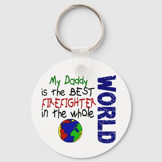 Beste brandweerman in de wereld 2 (papa) sleutelhanger (Voorkant)