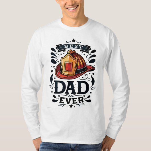 Beste brandweerman papa ooit  t-shirt (Voorkant)