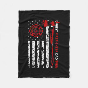 Beste brandweerman, vader ooit Amerikaans Vlag Vuu Fleece Deken