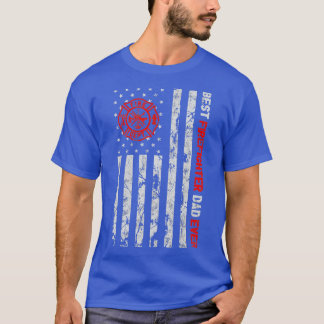 Beste brandweerman vader ooit Amerikaanse vlag Va T-shirt