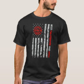 Beste brandweerman vader ooit Amerikaanse vlag Va T-shirt (Voorkant)