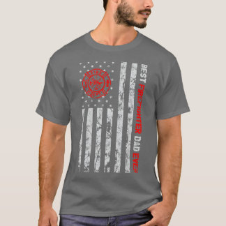 Beste brandweerman vader ooit Amerikaanse vlag Va T-shirt