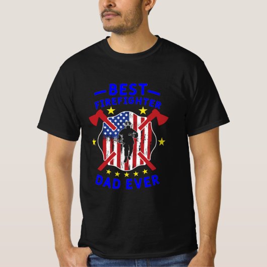 Beste brandweerman, vader ooit t-shirt (Voorkant)