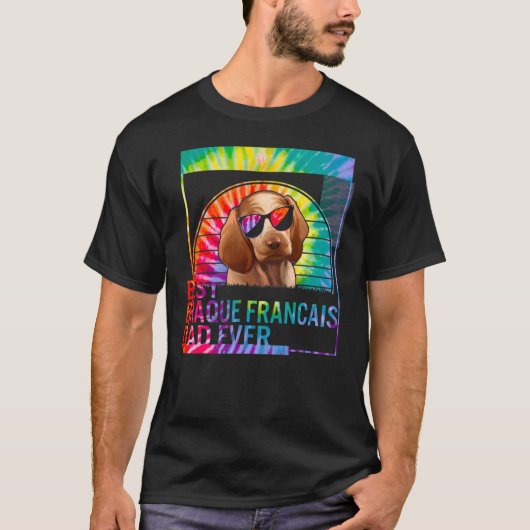 Beste Braque Francais Papa Ooit hond vader mannen  T-shirt (Voorkant)