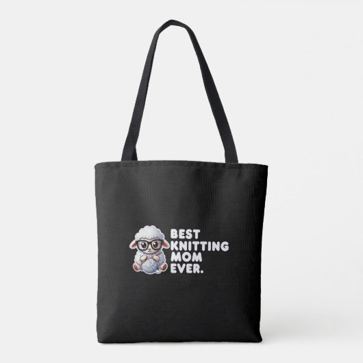 Beste breien mam ooit grappig Gezegde Tote Bag (Achterkant)
