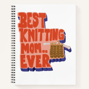 Beste Breiende Moeder Ooit Retro Vintage Typografi Notitieboek