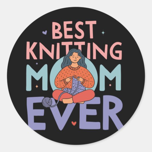beste breinmoeder ooit 40 ronde sticker (Voorkant)