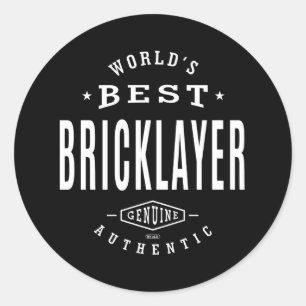 Beste bricklayer ter wereld ronde sticker