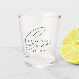 Beste Bridesmaid Ever-minimalistisch op maat gemaa Shot Glas