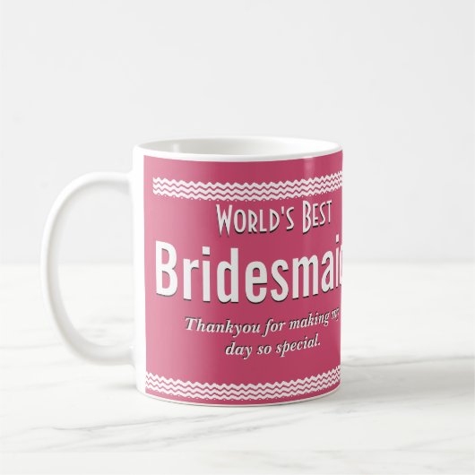 Beste Bridesmaid ter wereld Koffiemok (Links)