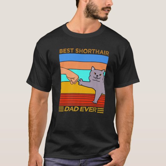 Beste Britse Korthaar Kat Vader Ooit T-shirt (Voorkant)