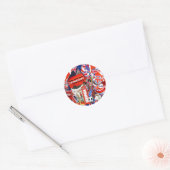 Beste Britse Souvenirs Ronde Sticker (Envelop)