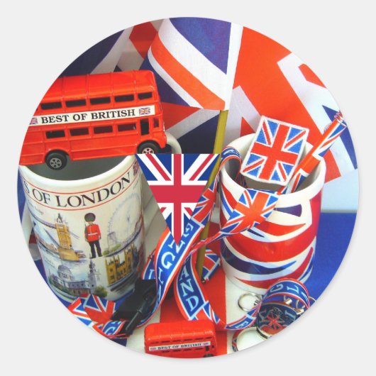 Beste Britse Souvenirs Ronde Sticker (Voorkant)