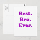 Beste Bro Ever Briefkaart (Voorkant / Achterkant)