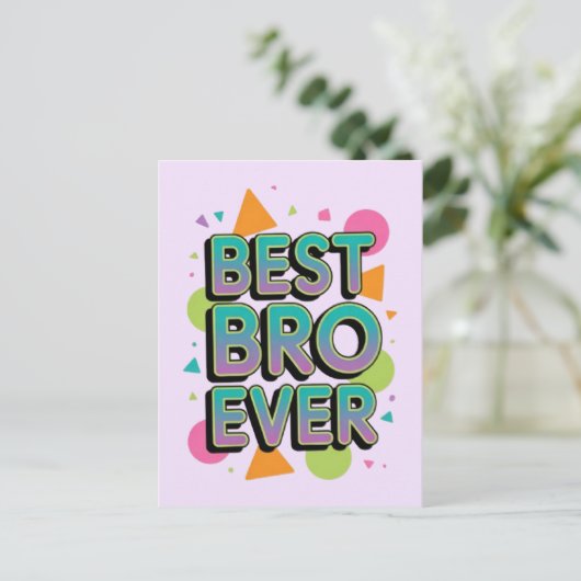Beste Bro Ever Briefkaart (Staand voorkant)
