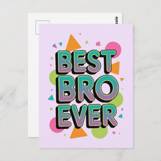 Beste Bro Ever Briefkaart (Voorkant / Achterkant)