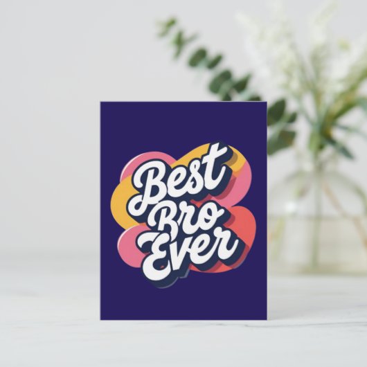 Beste Bro Ever Briefkaart (Staand voorkant)