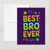 Beste Bro Ever Briefkaart (Voorkant / Achterkant)